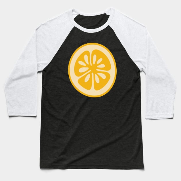 BIG LEMON Tropical Citrus Summer Fruit Slice - UnBlink Studio by Jackie Tahara Baseball T-Shirt by UnBlink Studio by Jackie Tahara